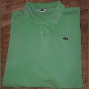Lacoste Men’s Eur9/US3XL‎ Bright Green 100% Cotton Pique Knit Short Sleeve Polo